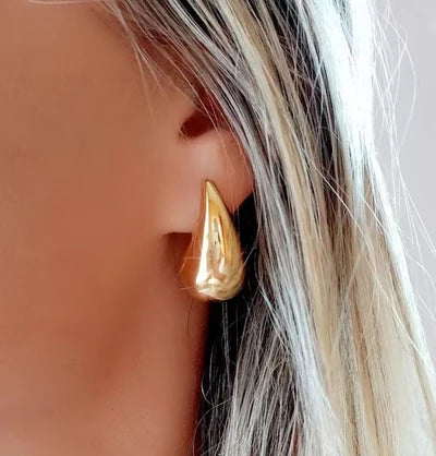 18K Gold-Filled  VR Golden Cloud Teardrop Earrings
